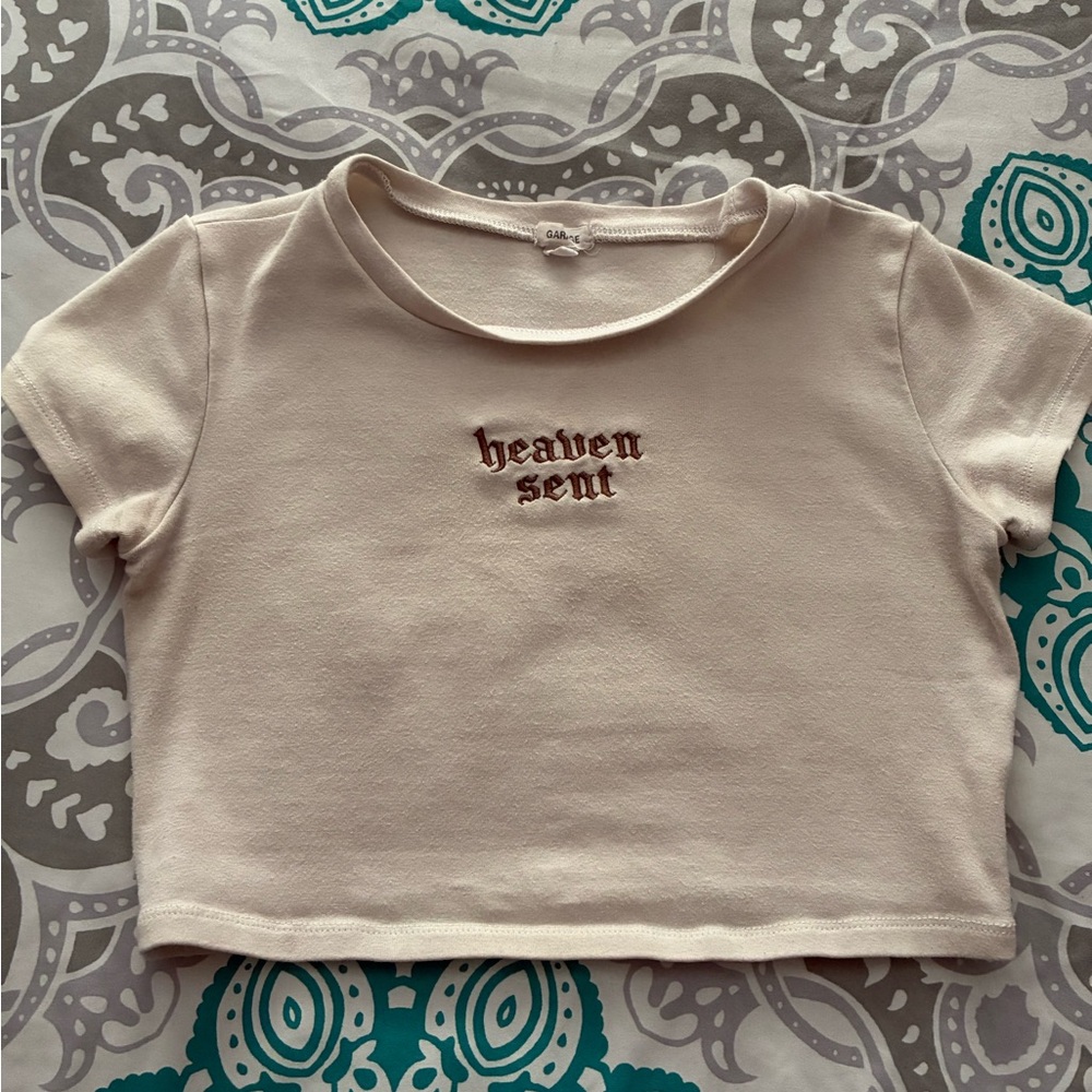 Garage Cream Crop Top “Heaven Sent”